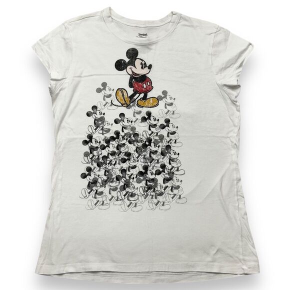 Disney Parks white cap sleeve mickey mouse graphic tshirt womens XL - Picture 1 of 5